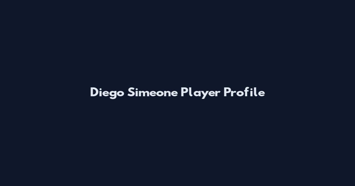 Diego Simeone Player Profile