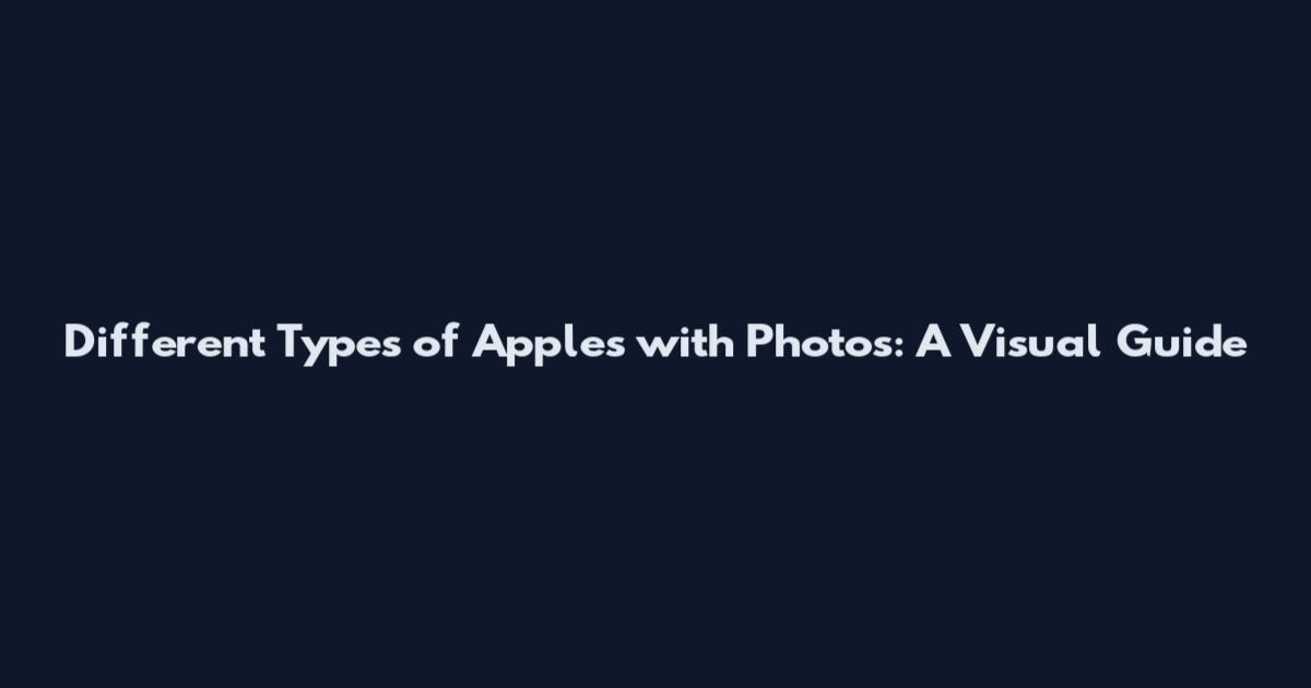Different Types of Apples with Photos: A Visual Guide
