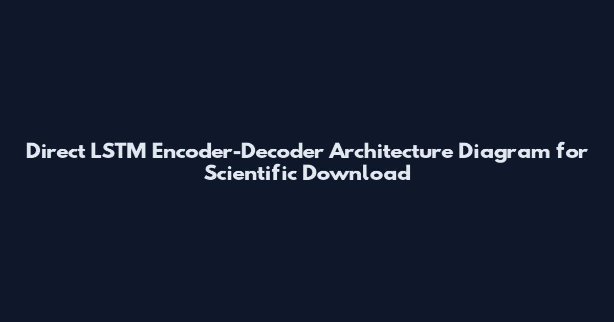 Direct LSTM Encoder-Decoder Architecture Diagram for Scientific Download