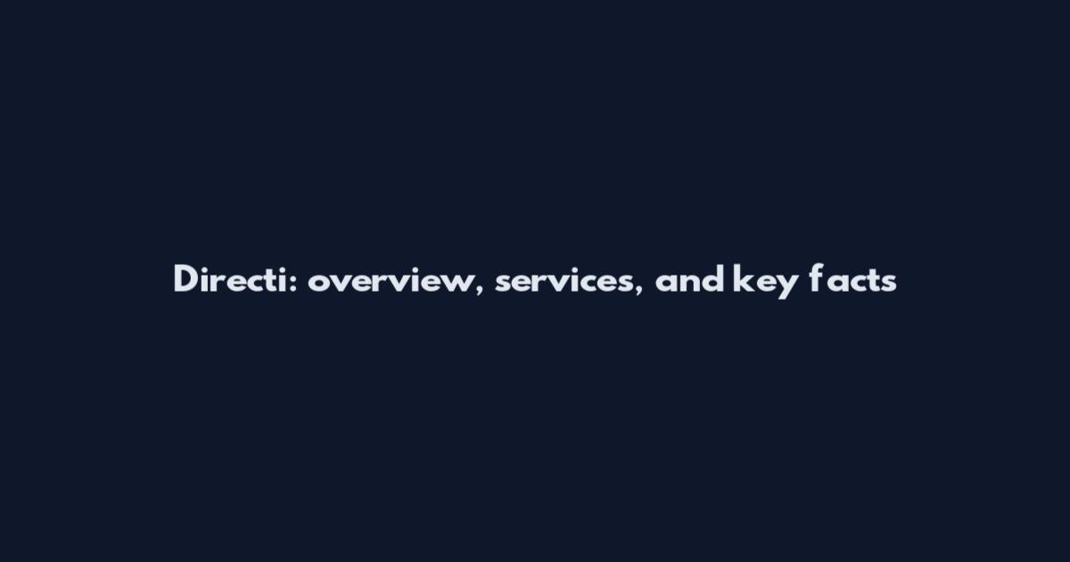 Directi: overview, services, and key facts