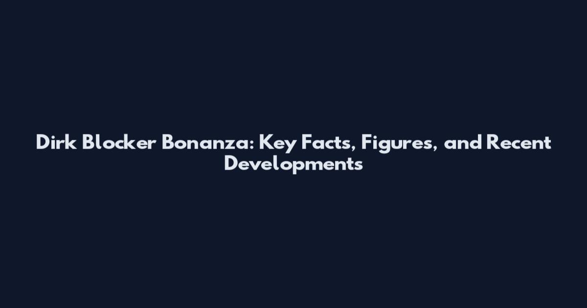 Dirk Blocker Bonanza: Key Facts, Figures, and Recent Developments