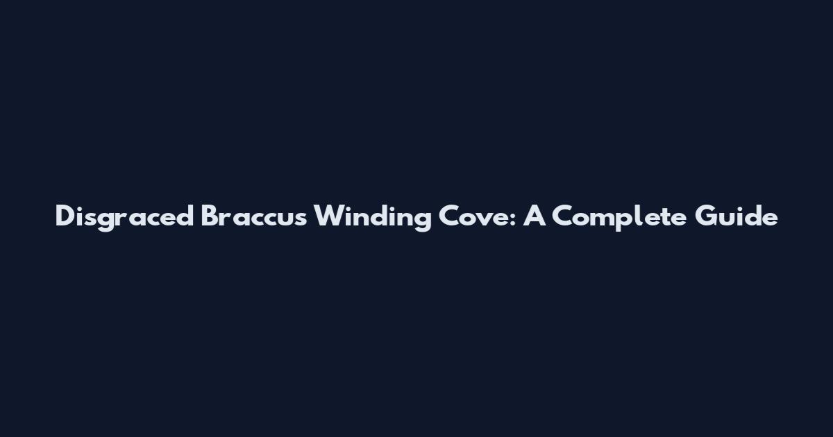 Disgraced Braccus Winding Cove: A Complete Guide