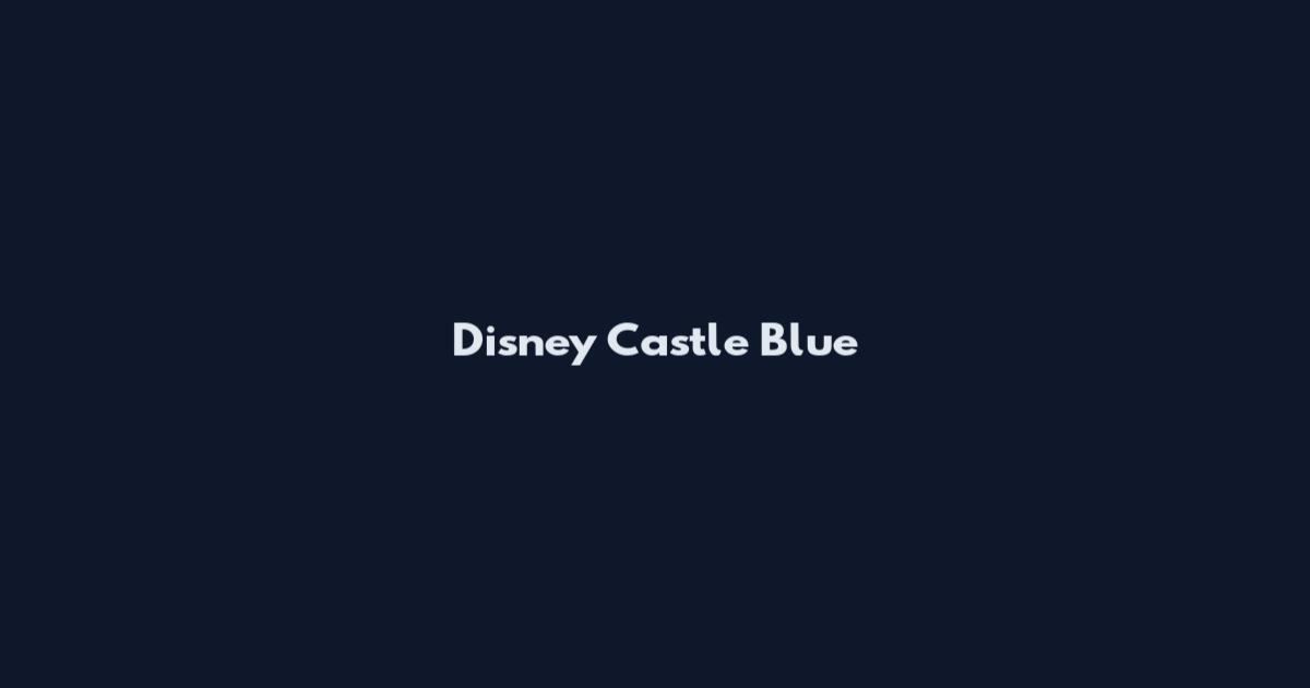 Disney Castle Blue