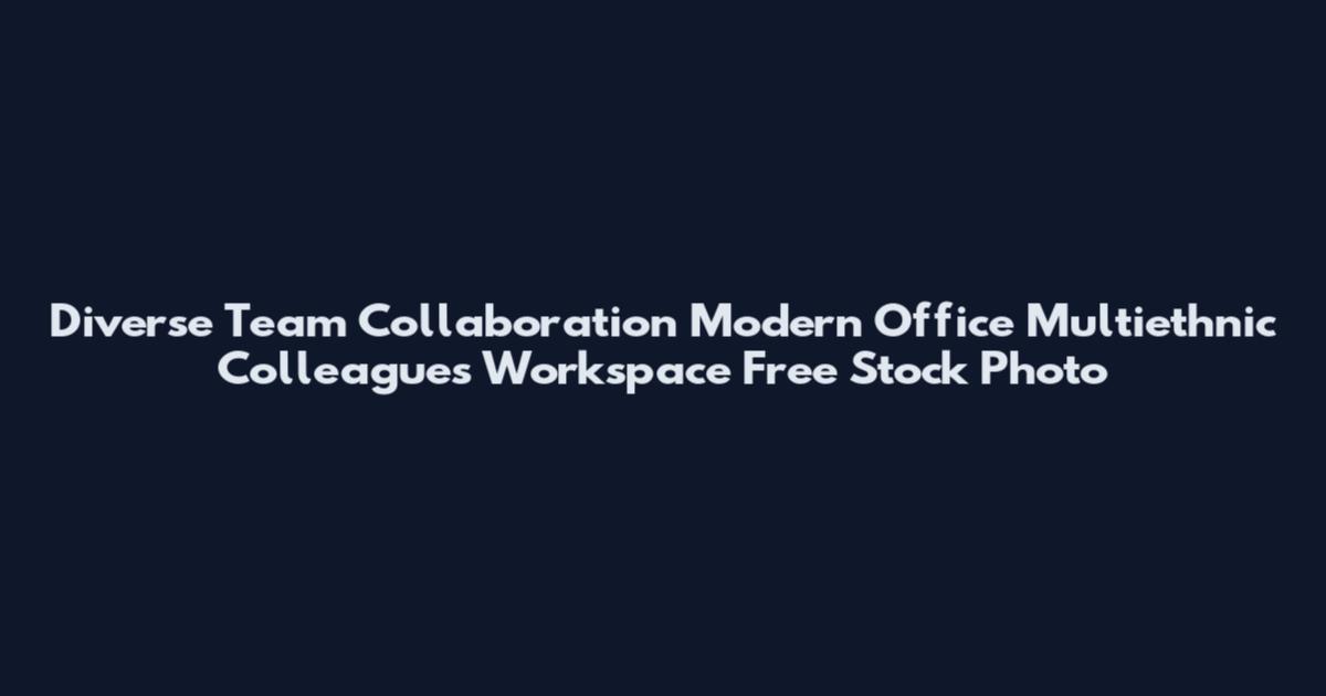Diverse Team Collaboration Modern Office Multiethnic Colleagues Workspace Free Stock Photo