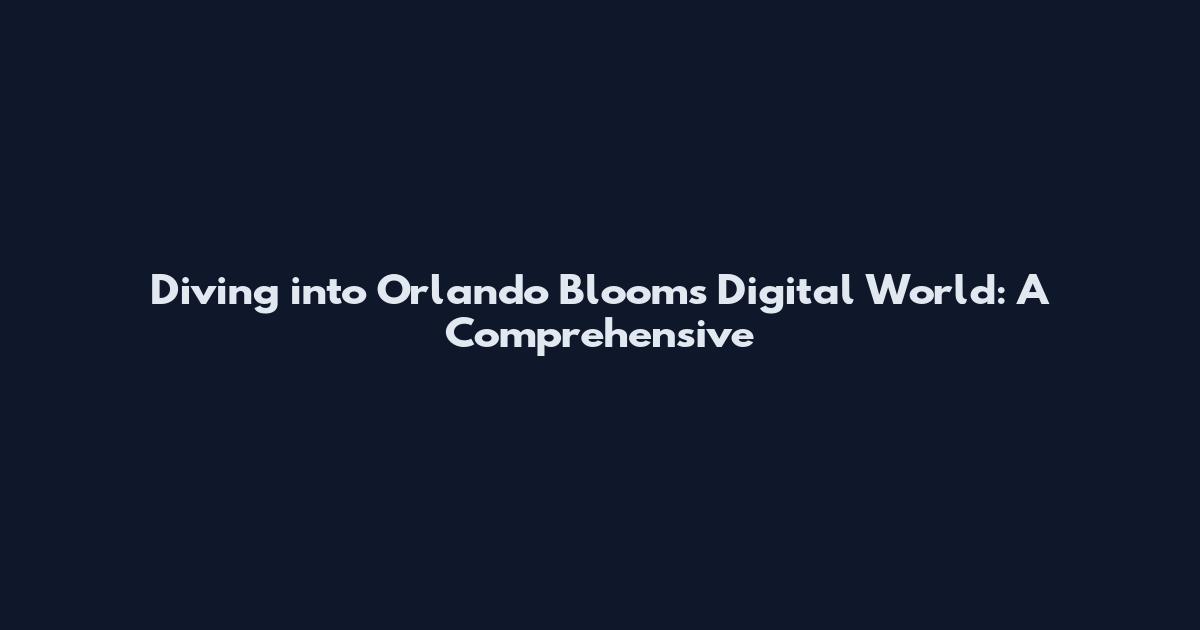 Diving into Orlando Bloom's Digital World: A Comprehensive