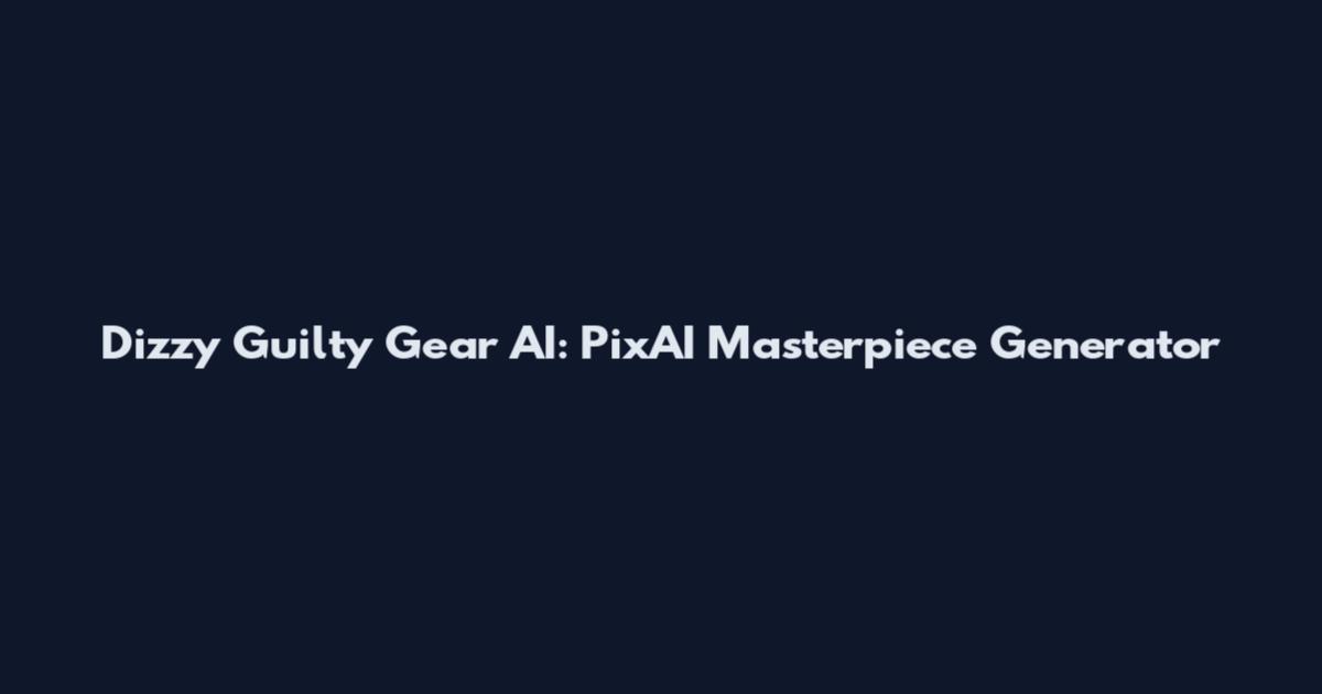 Dizzy Guilty Gear AI: PixAI Masterpiece Generator