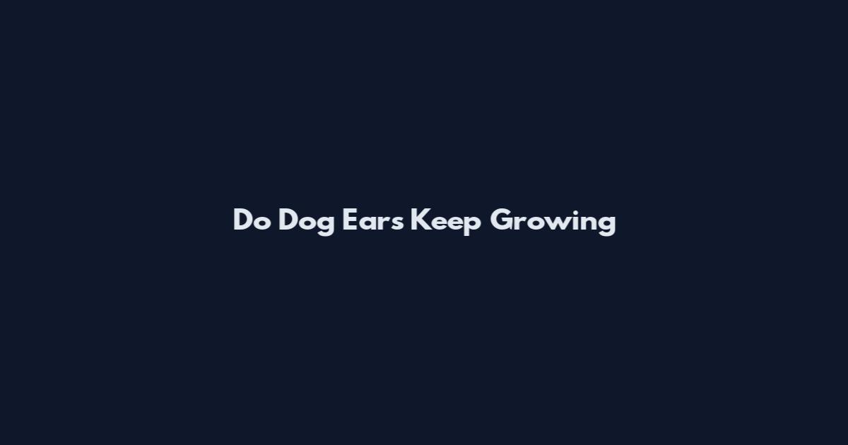 Do Dog Ears Keep Growing