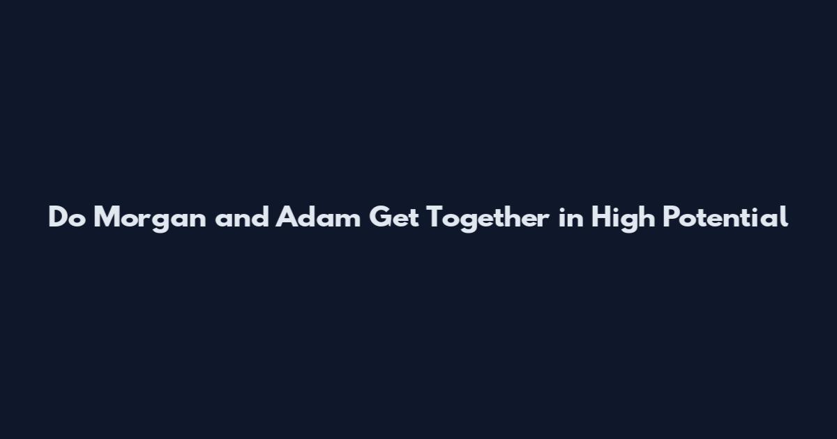 Do Morgan and Adam Get Together in High Potential