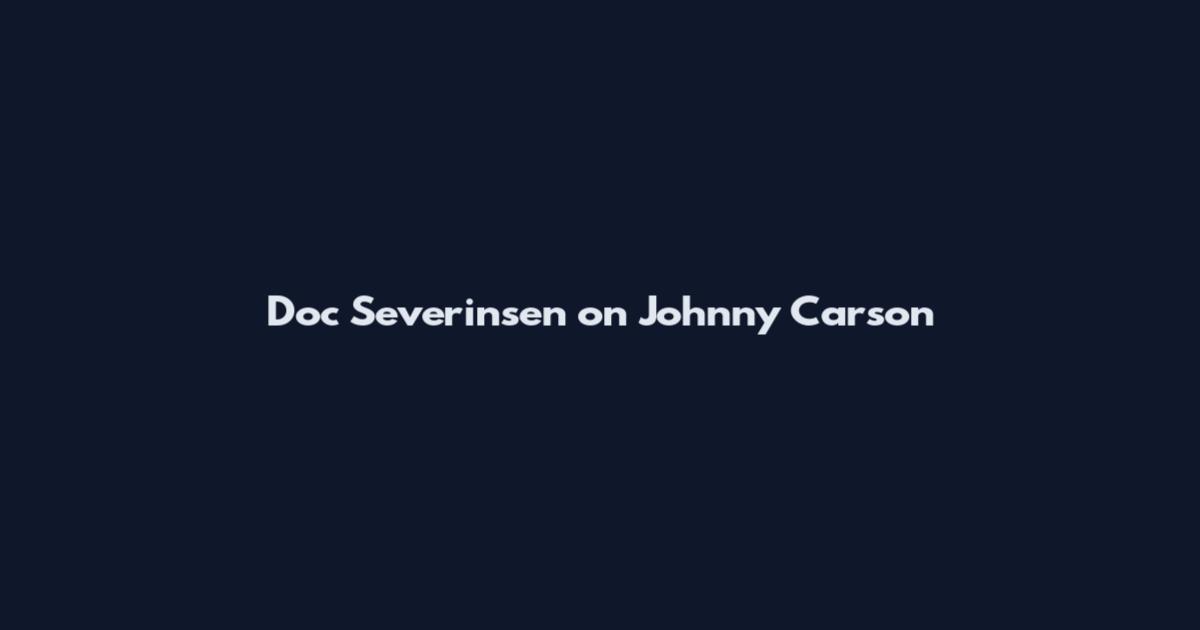 Doc Severinsen on Johnny Carson