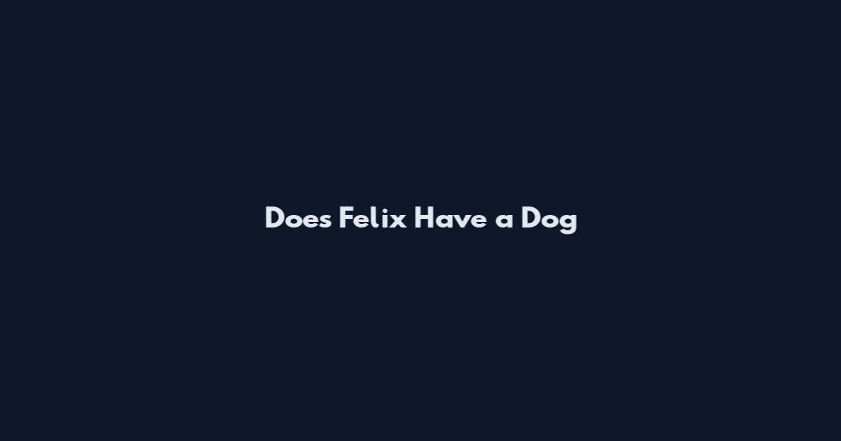Does Felix Have a Dog