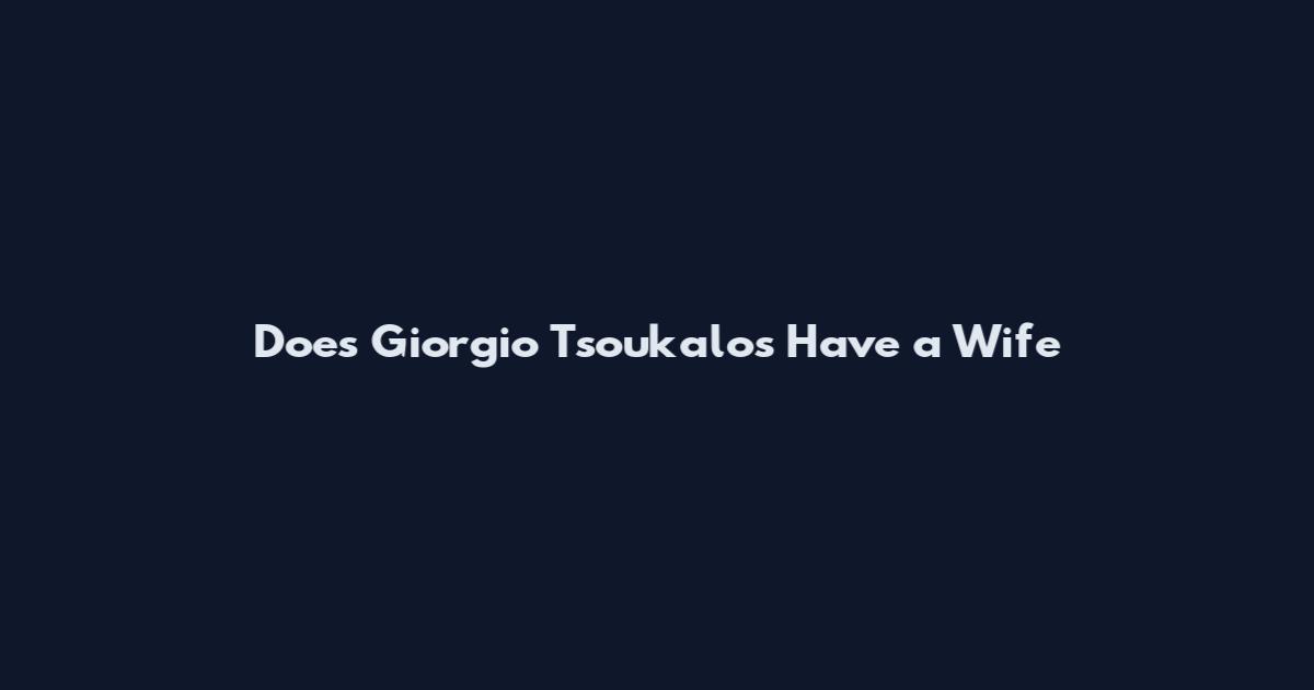 Does Giorgio Tsoukalos Have a Wife