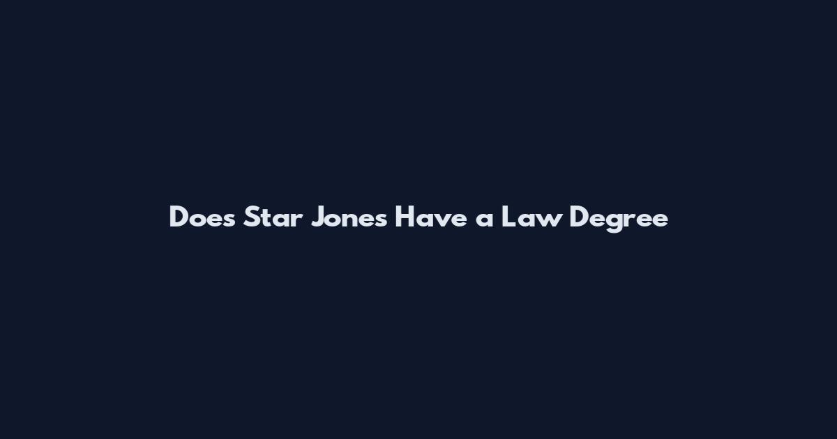 Does Star Jones Have a Law Degree