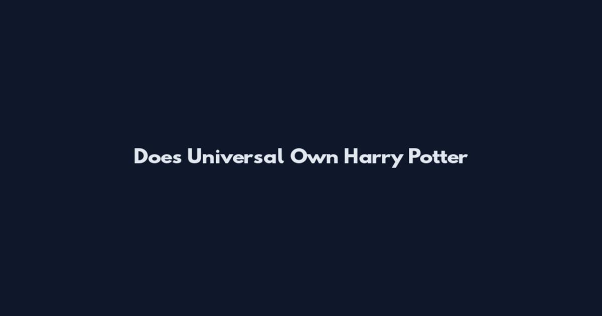 Does Universal Own Harry Potter