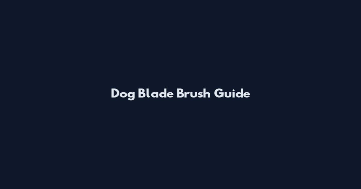 Dog Blade Brush Guide