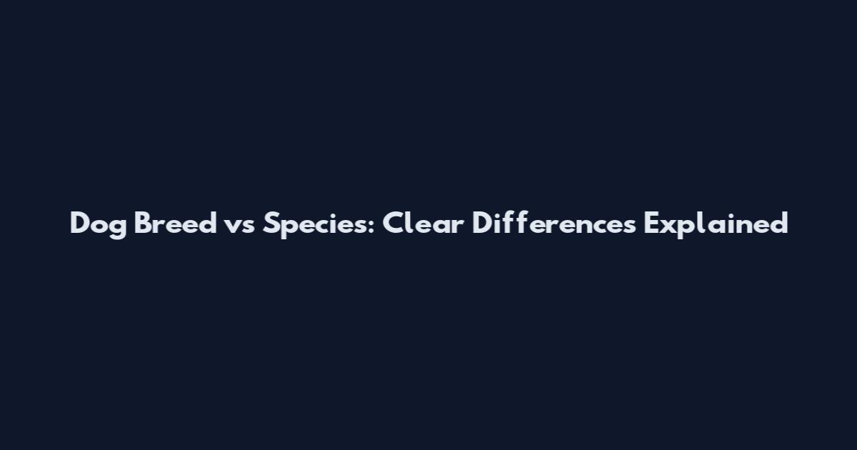 Dog Breed vs Species: Clear Differences Explained