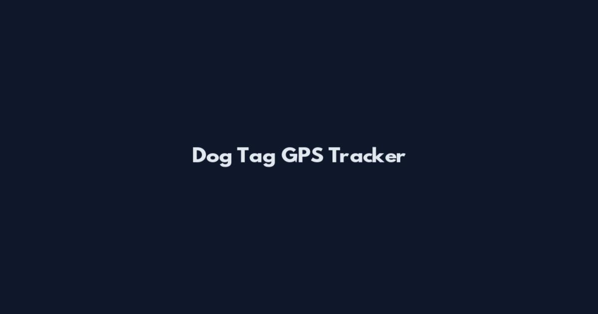 Dog Tag GPS Tracker