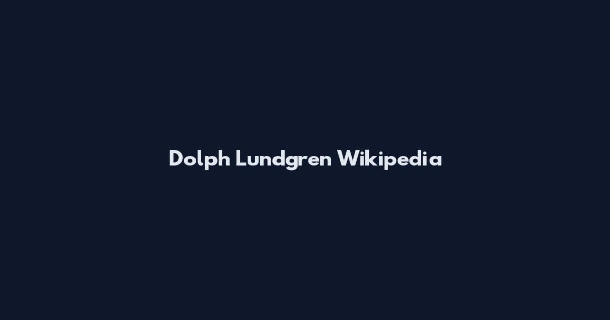 Dolph Lundgren Wikipedia