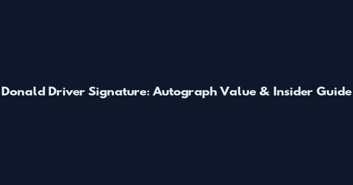 Donald Driver Signature: Autograph Value & Insider Guide