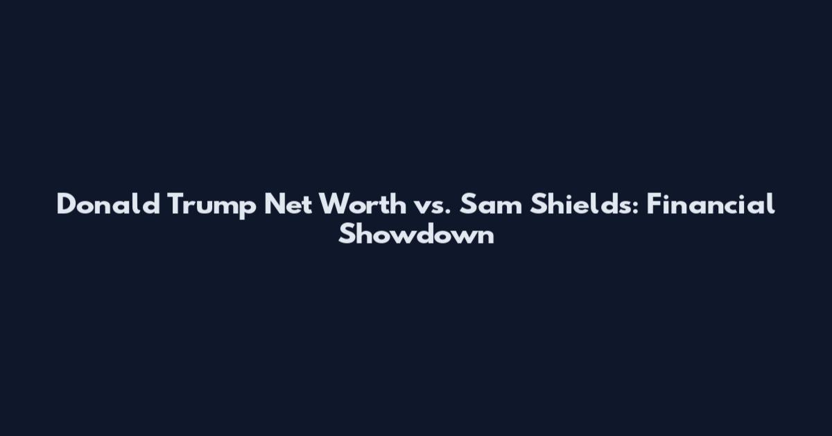 Donald Trump Net Worth vs. Sam Shields: Financial Showdown