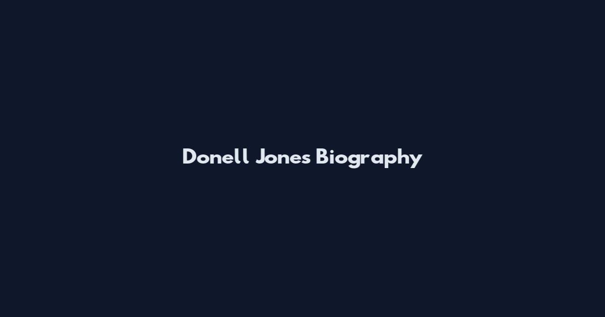 Donell Jones Biography
