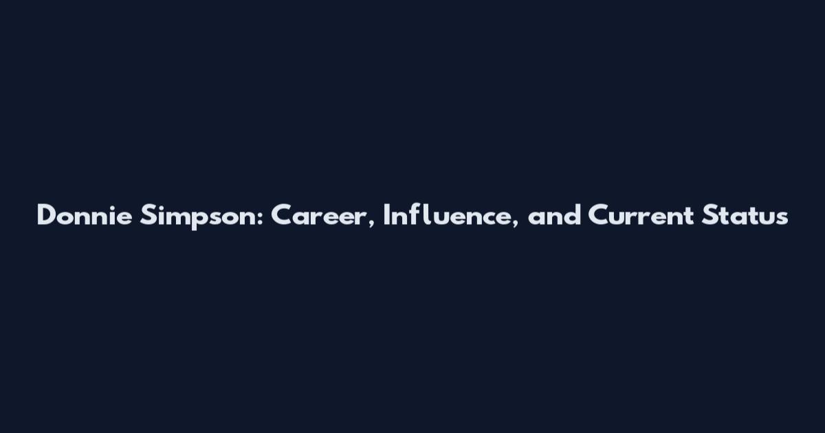 Donnie Simpson: Career, Influence, and Current Status
