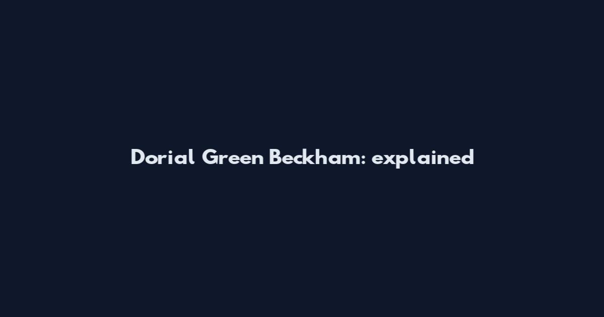 Dorial Green Beckham: explained