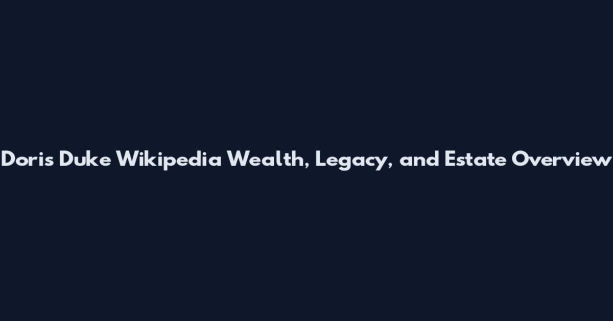 Doris Duke Wikipedia Wealth, Legacy, and Estate Overview