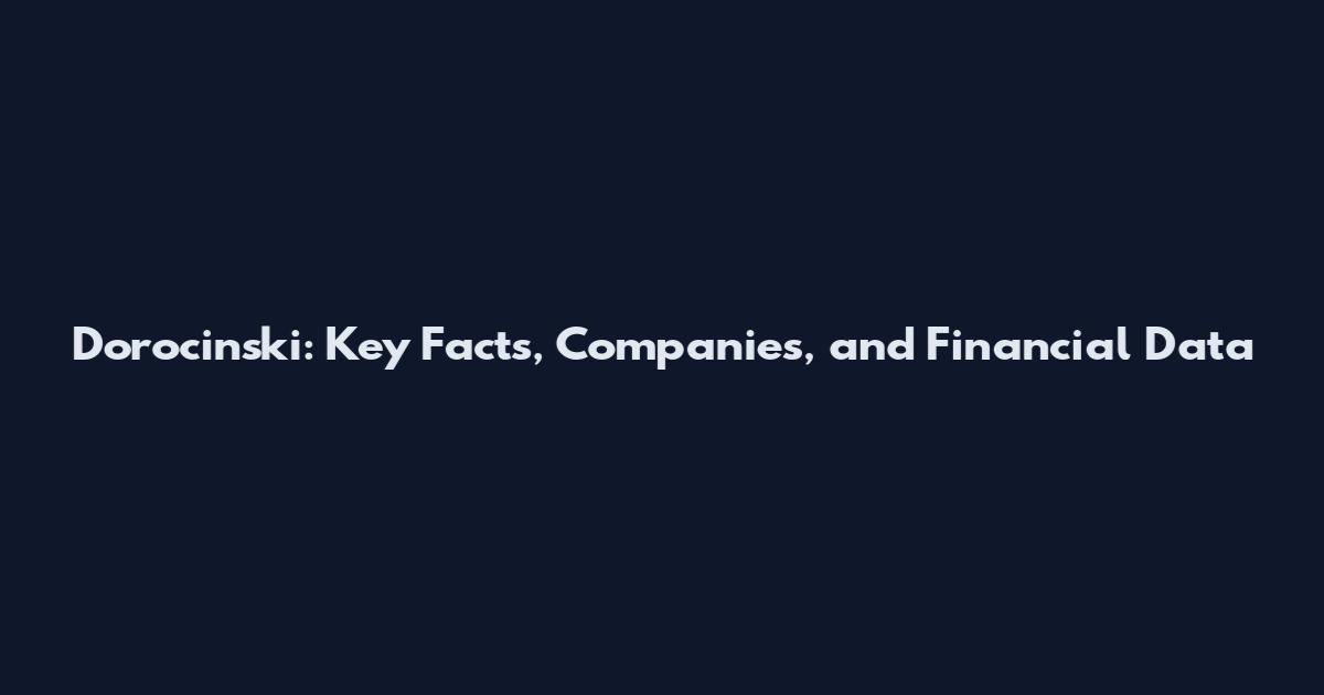 Dorocinski: Key Facts, Companies, and Financial Data