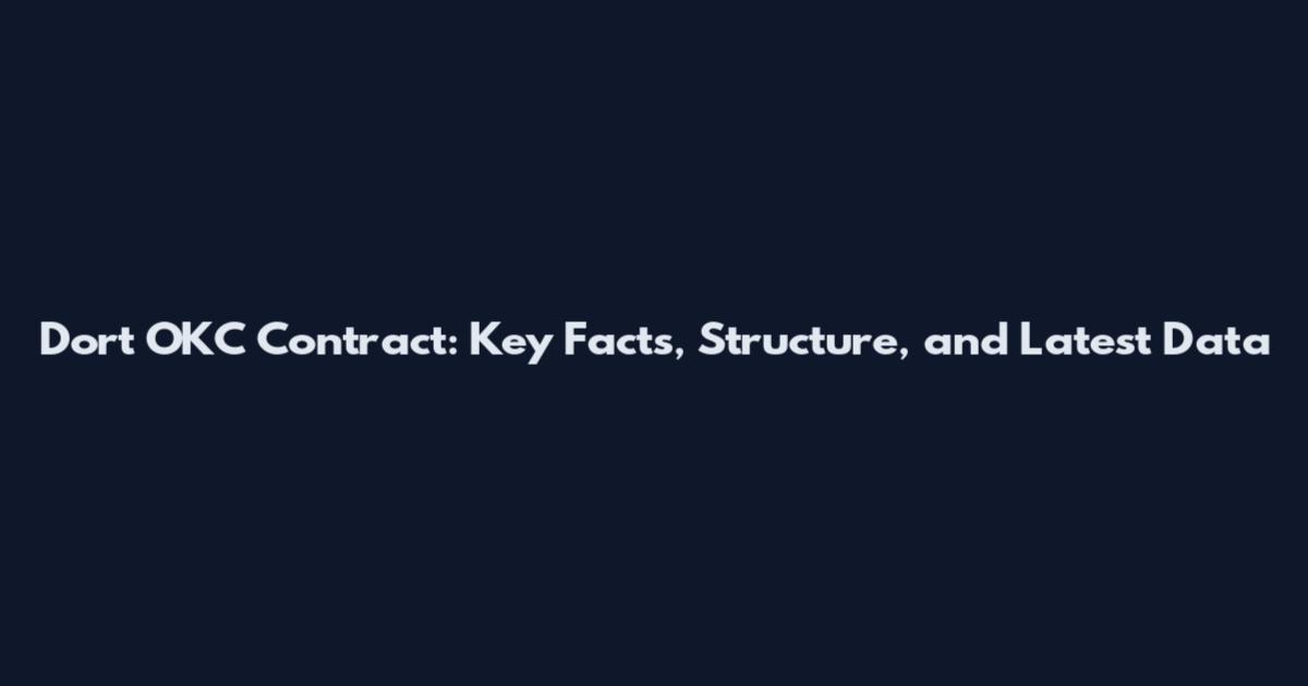 Dort OKC Contract: Key Facts, Structure, and Latest Data