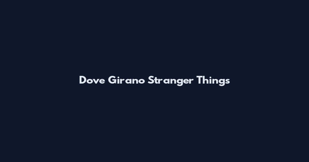 Dove Girano Stranger Things