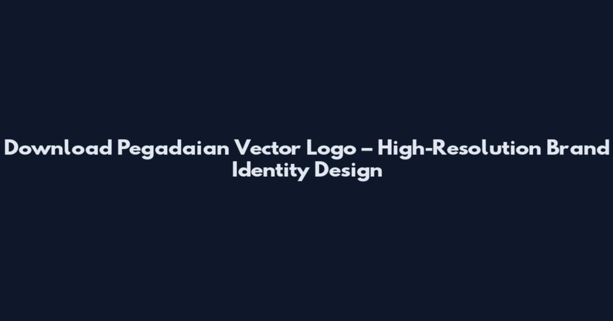 Download Pegadaian Vector Logo – High-Resolution Brand Identity Design