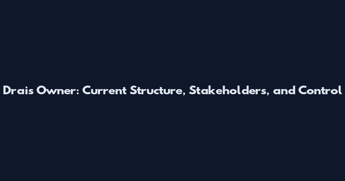 Drais Owner: Current Structure, Stakeholders, and Control