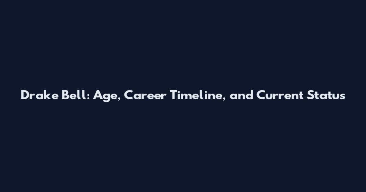 Drake Bell: Age, Career Timeline, and Current Status