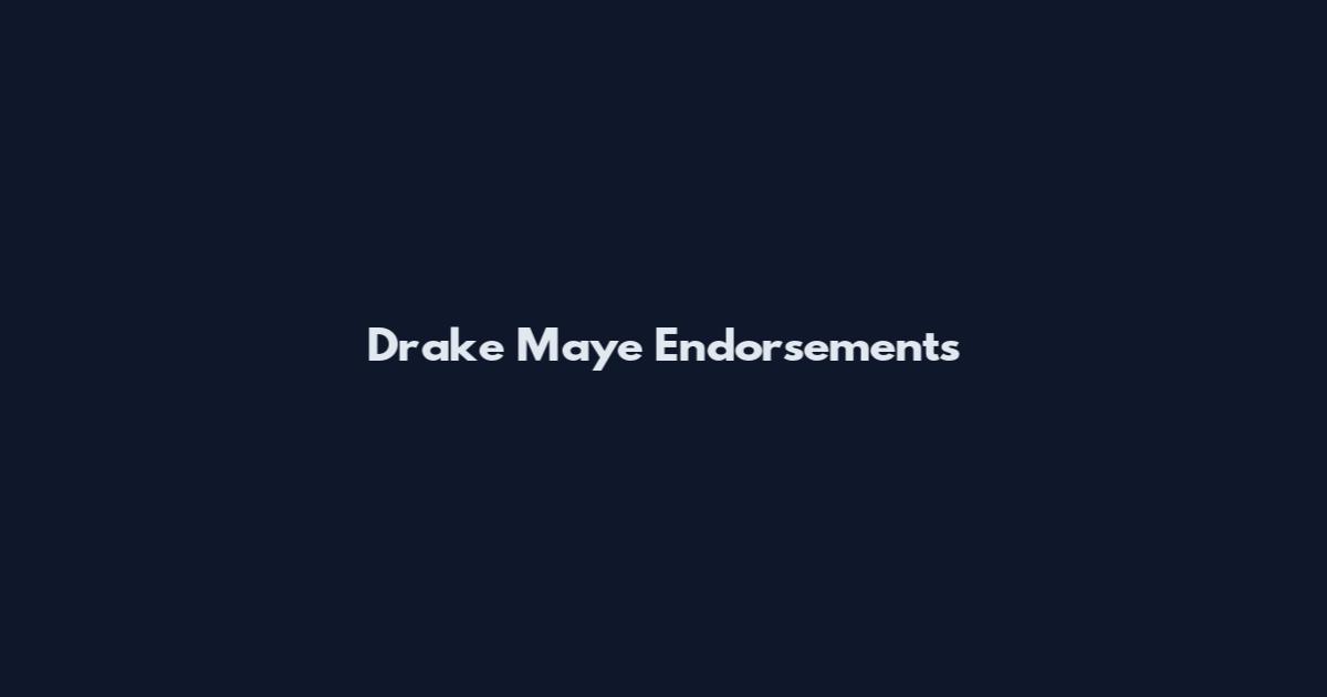 Drake Maye Endorsements