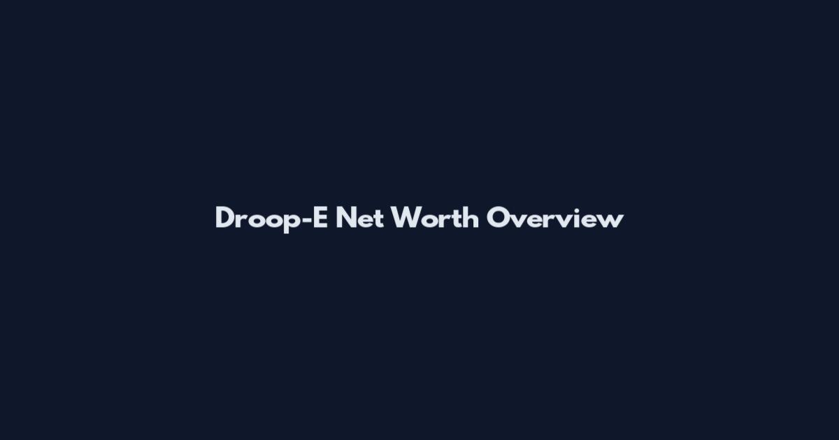 Droop-E Net Worth Overview