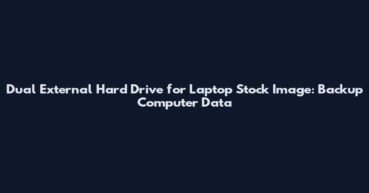 Dual External Hard Drive for Laptop Stock Image: Backup Computer Data