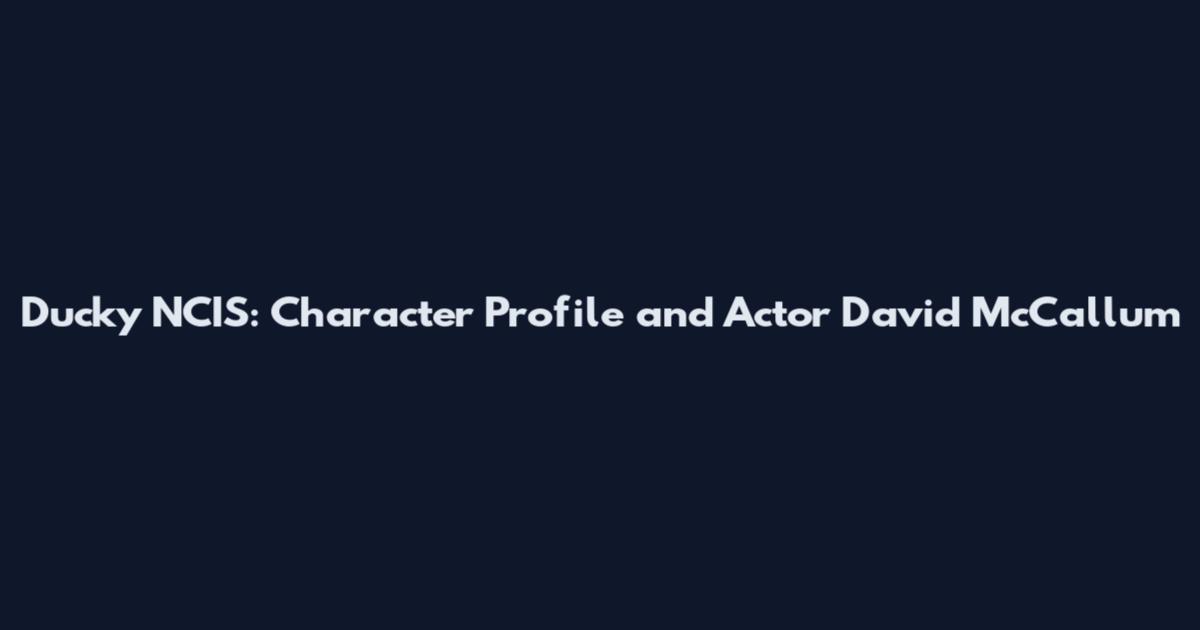 Ducky NCIS: Character Profile and Actor David McCallum
