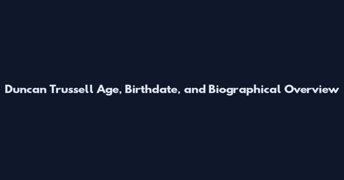 Duncan Trussell Age, Birthdate, and Biographical Overview