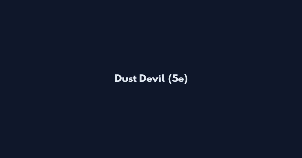 Dust Devil (5e)