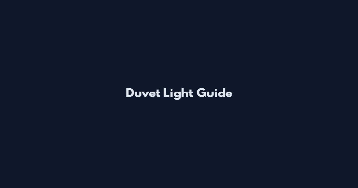 Duvet Light Guide