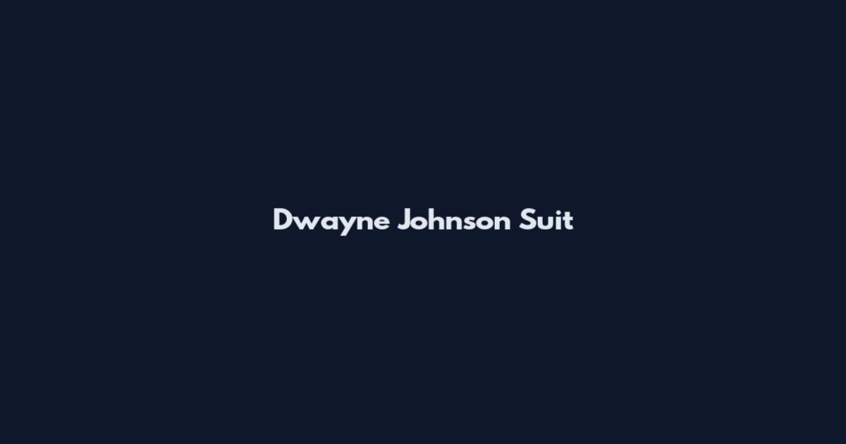 Dwayne Johnson Suit