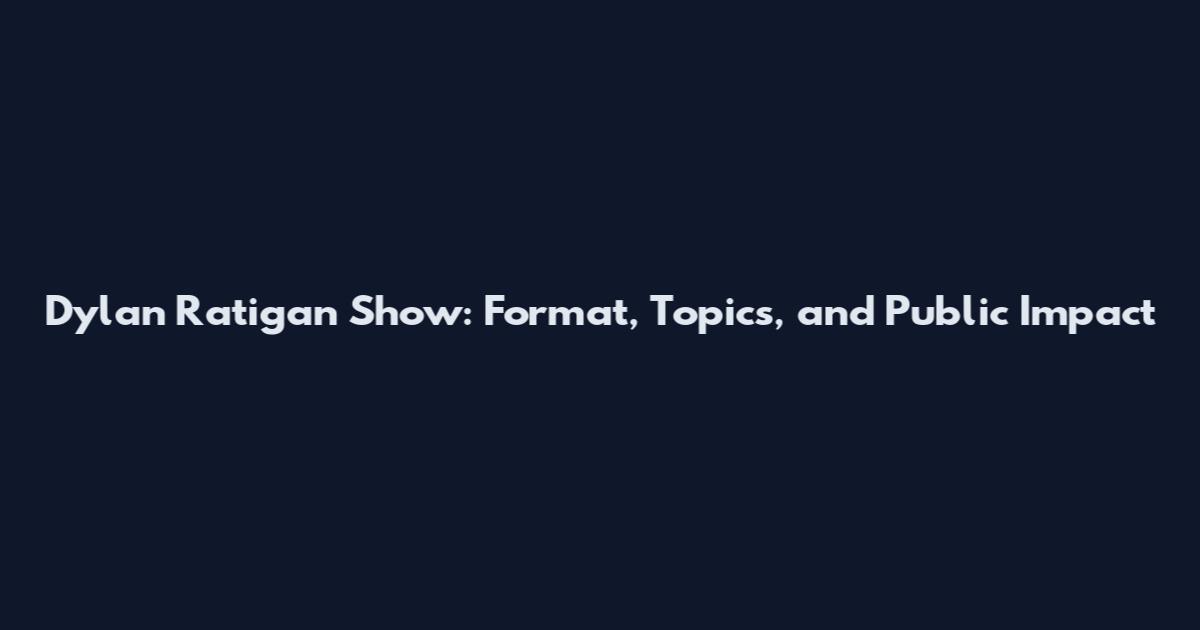 Dylan Ratigan Show: Format, Topics, and Public Impact