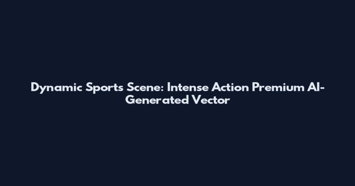 Dynamic Sports Scene: Intense Action Premium AI-Generated Vector