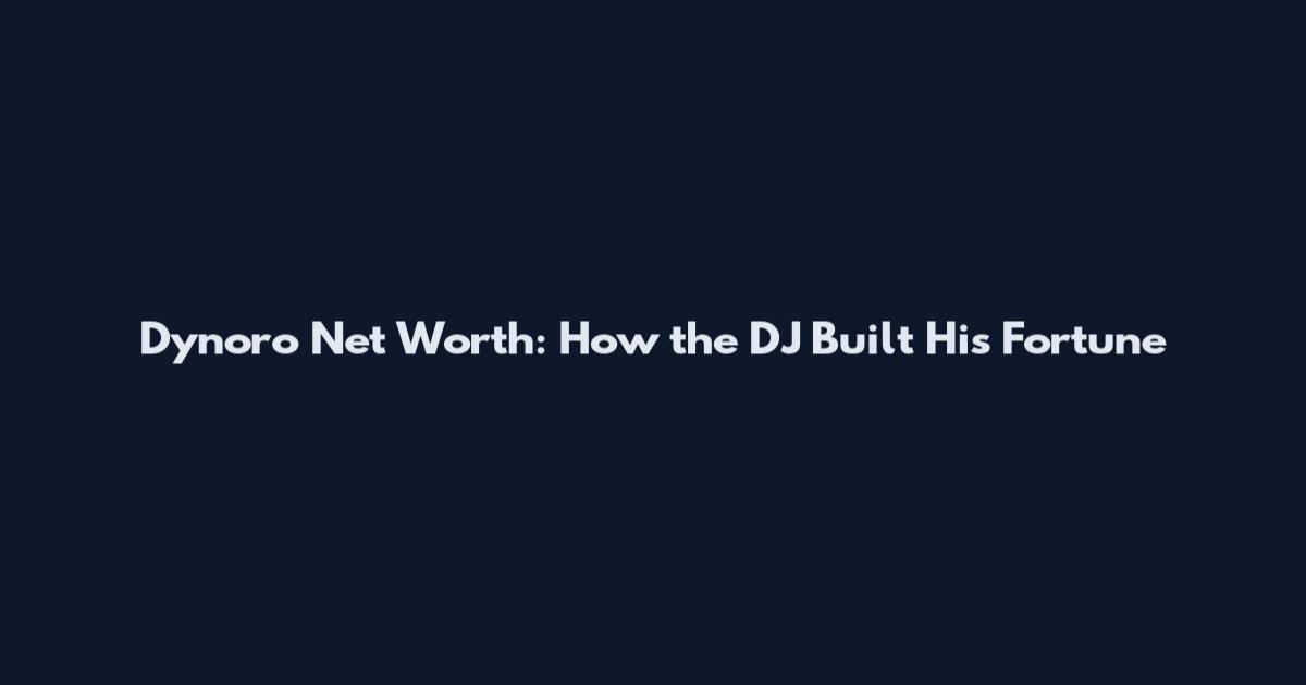 Dynoro Net Worth: How the DJ Built His Fortune