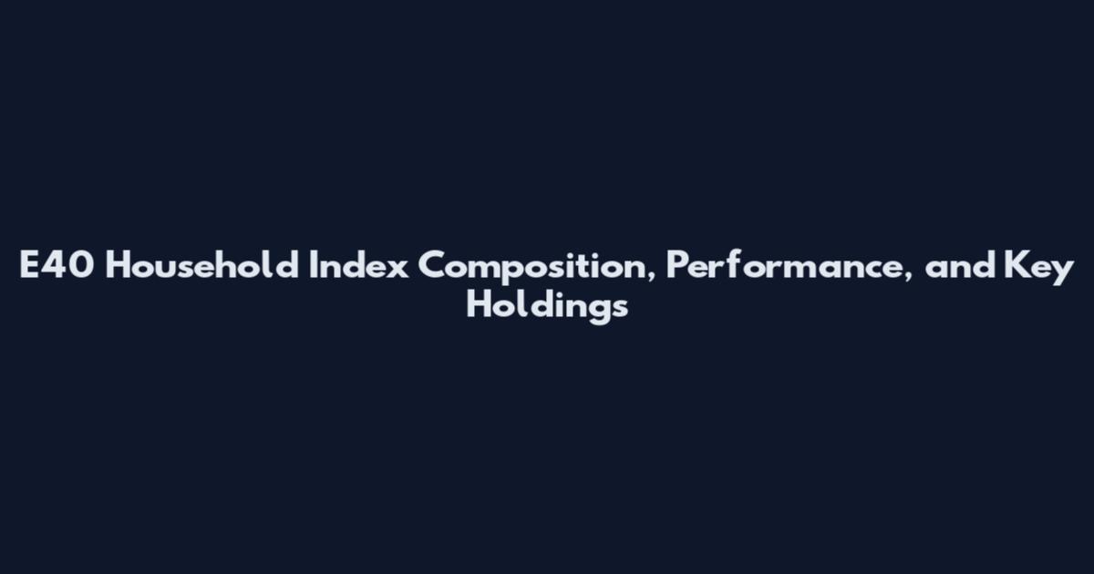 E40 Household Index Composition, Performance, and Key Holdings