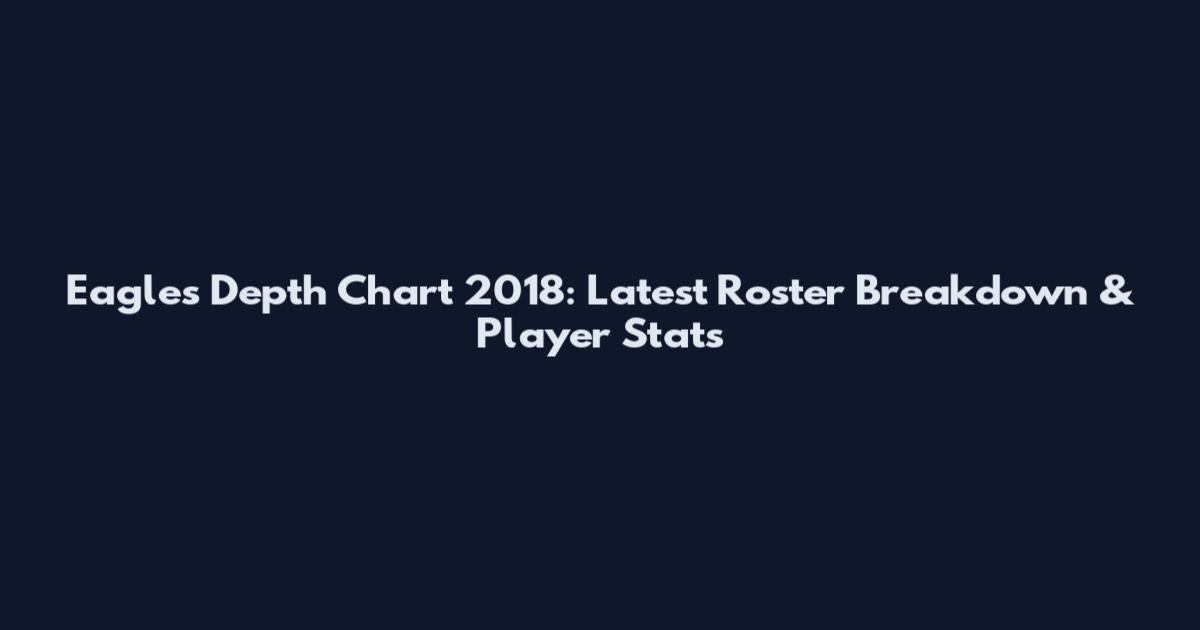 Eagles Depth Chart 2018: Latest Roster Breakdown & Player Stats