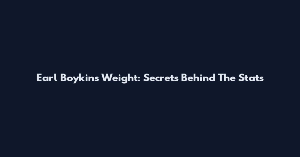 Earl Boykins Weight: Secrets Behind The Stats