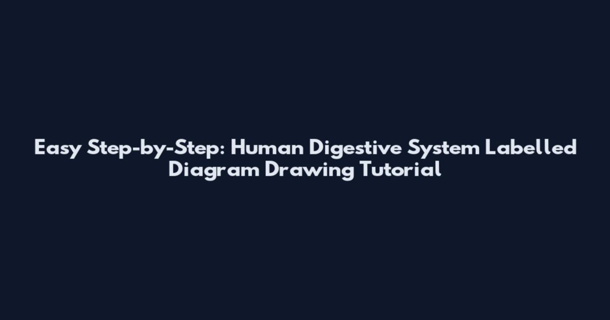Easy Step-by-Step: Human Digestive System Labelled Diagram Drawing Tutorial