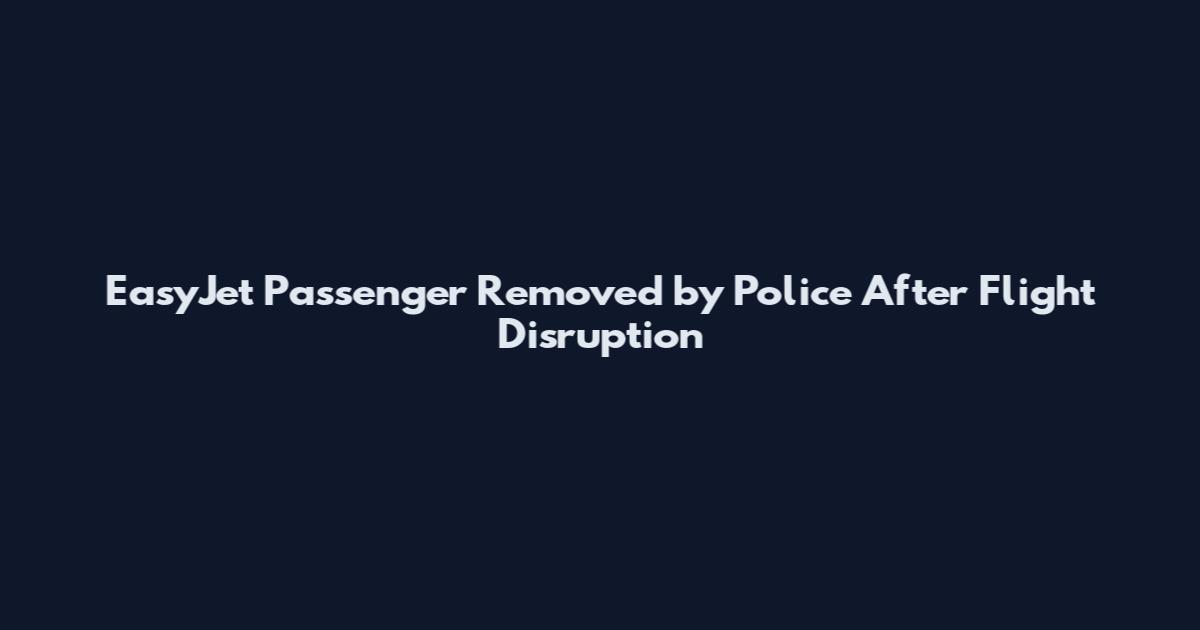 EasyJet Passenger Removed by Police After Flight Disruption