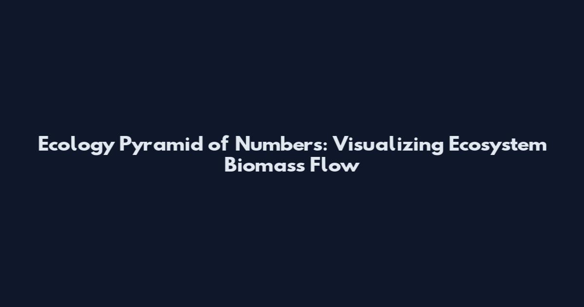 Ecology Pyramid of Numbers: Visualizing Ecosystem Biomass Flow